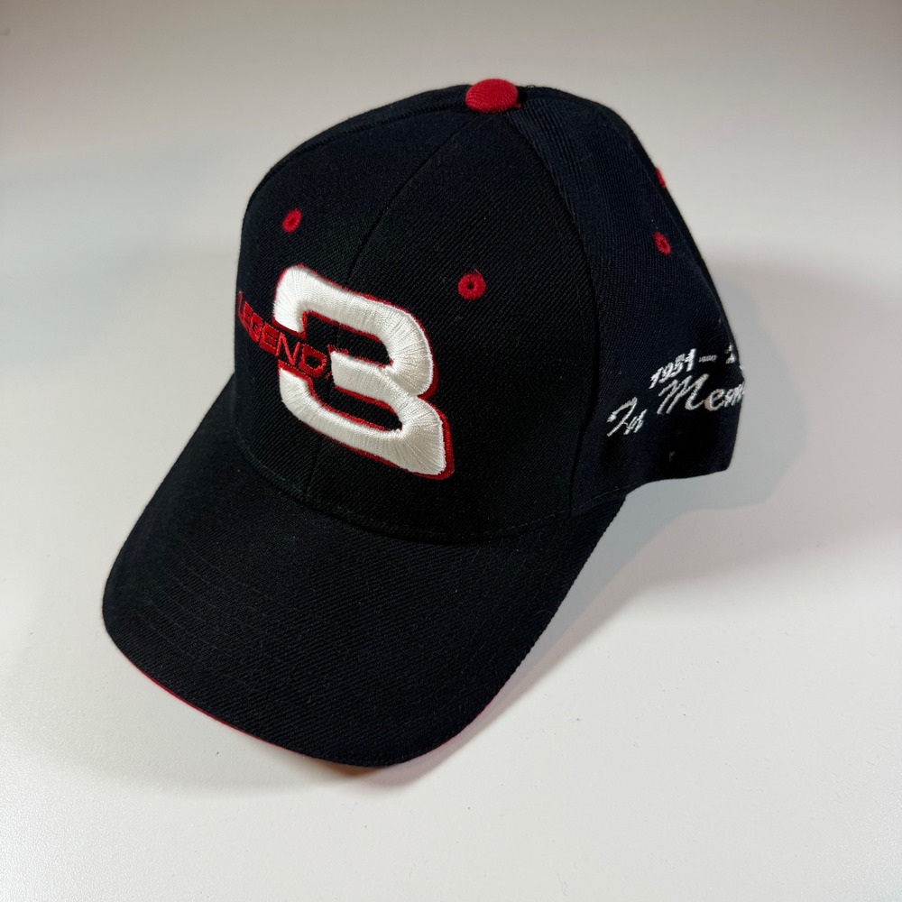 NASCAR Dale Earnhardt Hat Mens OSFA Black Excellent Legend 3 In Memory 1951-2001